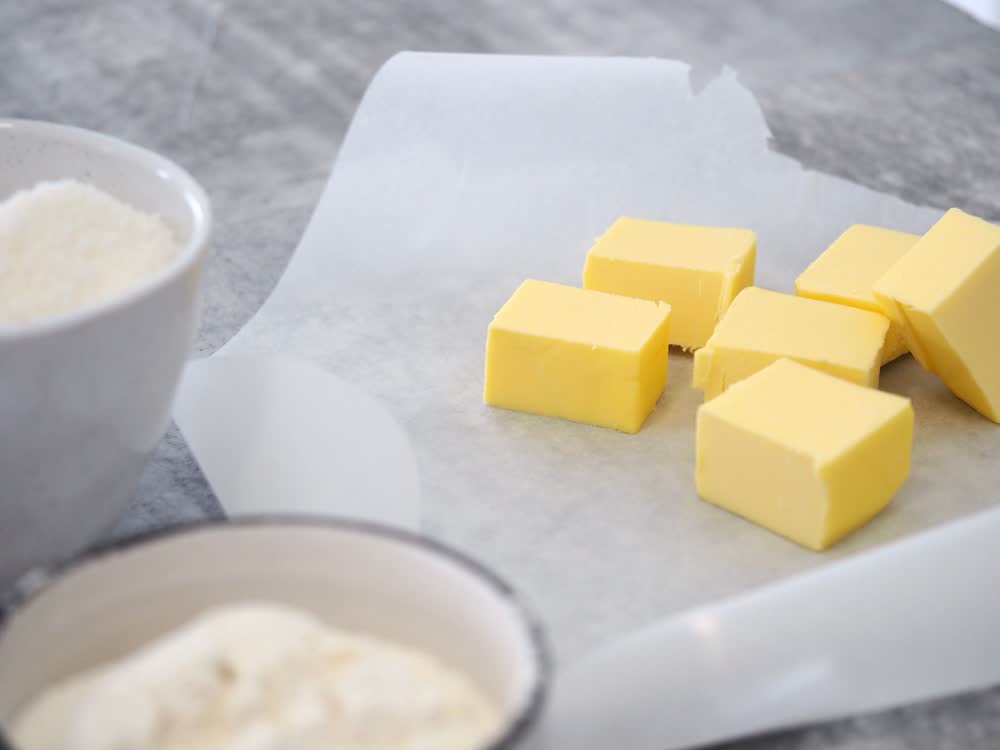 Blocks of butter