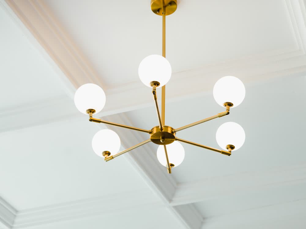 Brass pendant chandelier